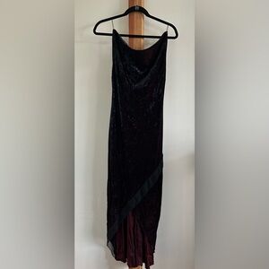 Ruby Rox Velvet Dress with Red Accents Size M